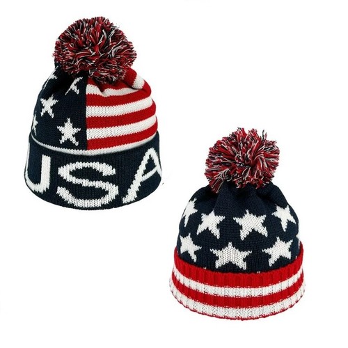 Usa knit winter - hat, stars